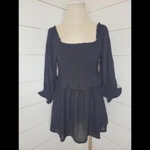 NWT Boutique Oddy black babydoll top. Bohemian